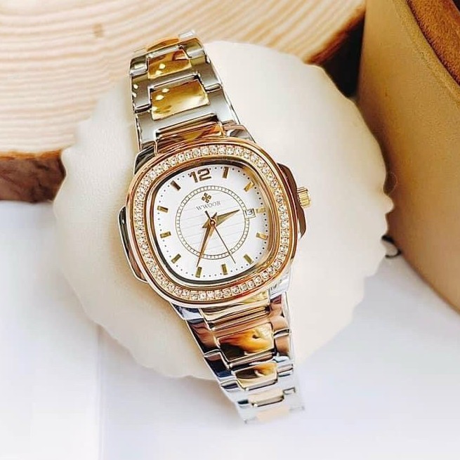 Đồng Hồ Đeo Tay Nữ Dây Kim Loại, Đồng Hồ Nữ Thời Trang WWOOR Dây, Viền Thép Cao Cấp Siêu Đẹp Chống Nước | BigBuy360 - bigbuy360.vn