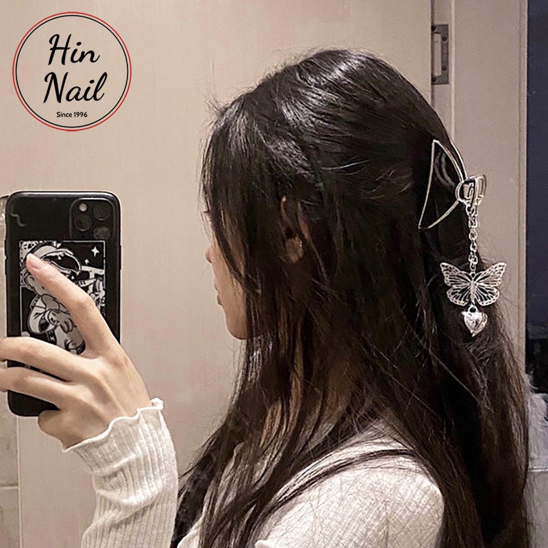 kẹp tóc kim loại phong cách hàn quốc hình bướm