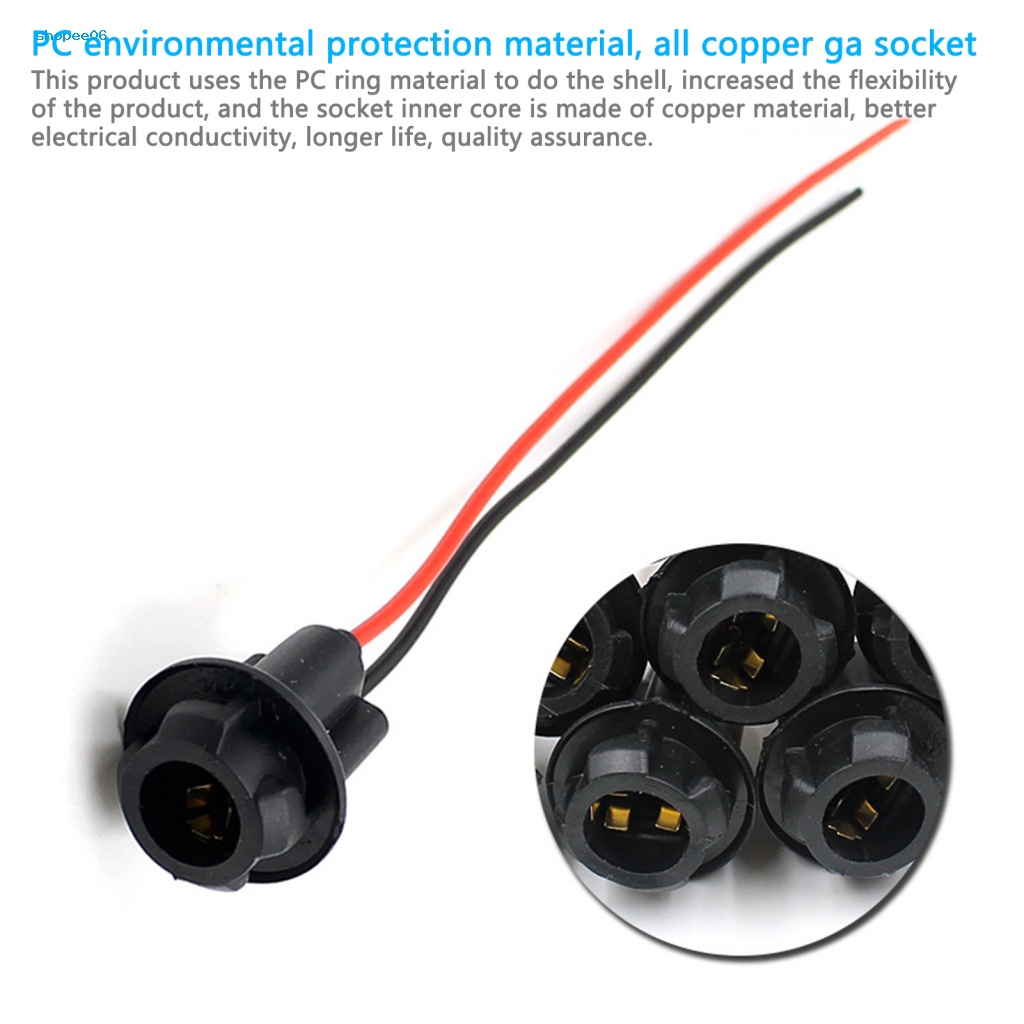 Bộ 10 Ổ Cắm Dây Điện Bằng Đồng Cho Đèn Sương Mù