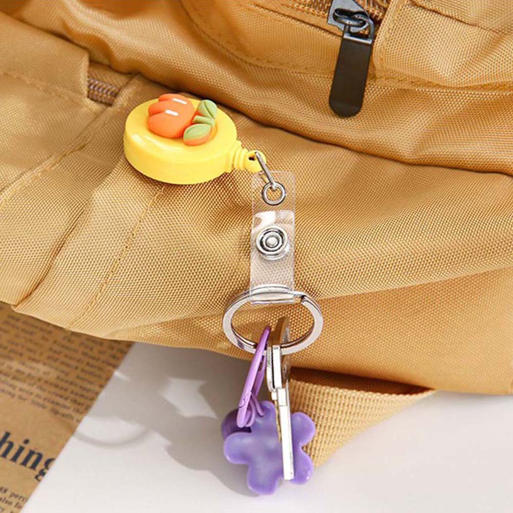 Khóa Kéo Giữ Thẻ Tên / Bảng Tên Họa Tiết Hoạt Hình Dễ Thương Có Thể Thu Gọn Thời Trang Cho Nữ