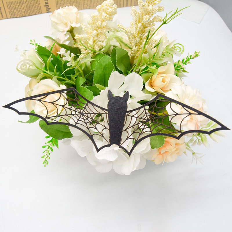 Set 12 Miếng Dán Tường / Cửa Sổ DIY Hình Dơi 3D Màu Đen Có Thể Tháo Gỡ Trang Trí Lễ Hội Halloween