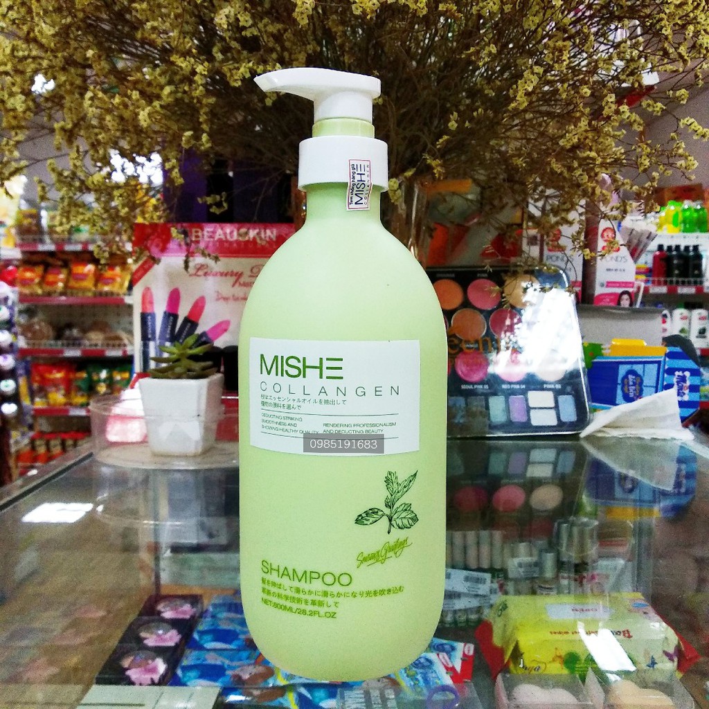 Bộ Dầu Gội Xả Mishe Collagen Phục Hồi Giảm Rụng Gàu Kiềm Dầu Bestmypham