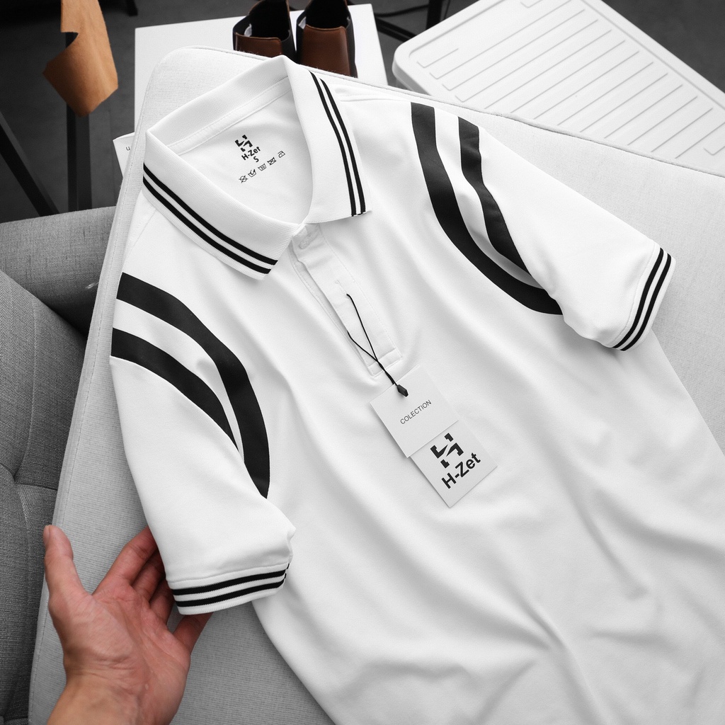 Áo Polo VIỀN VAI vải Polo cá sấu CAO CẤP - Polo Cổ Bẻ Nam