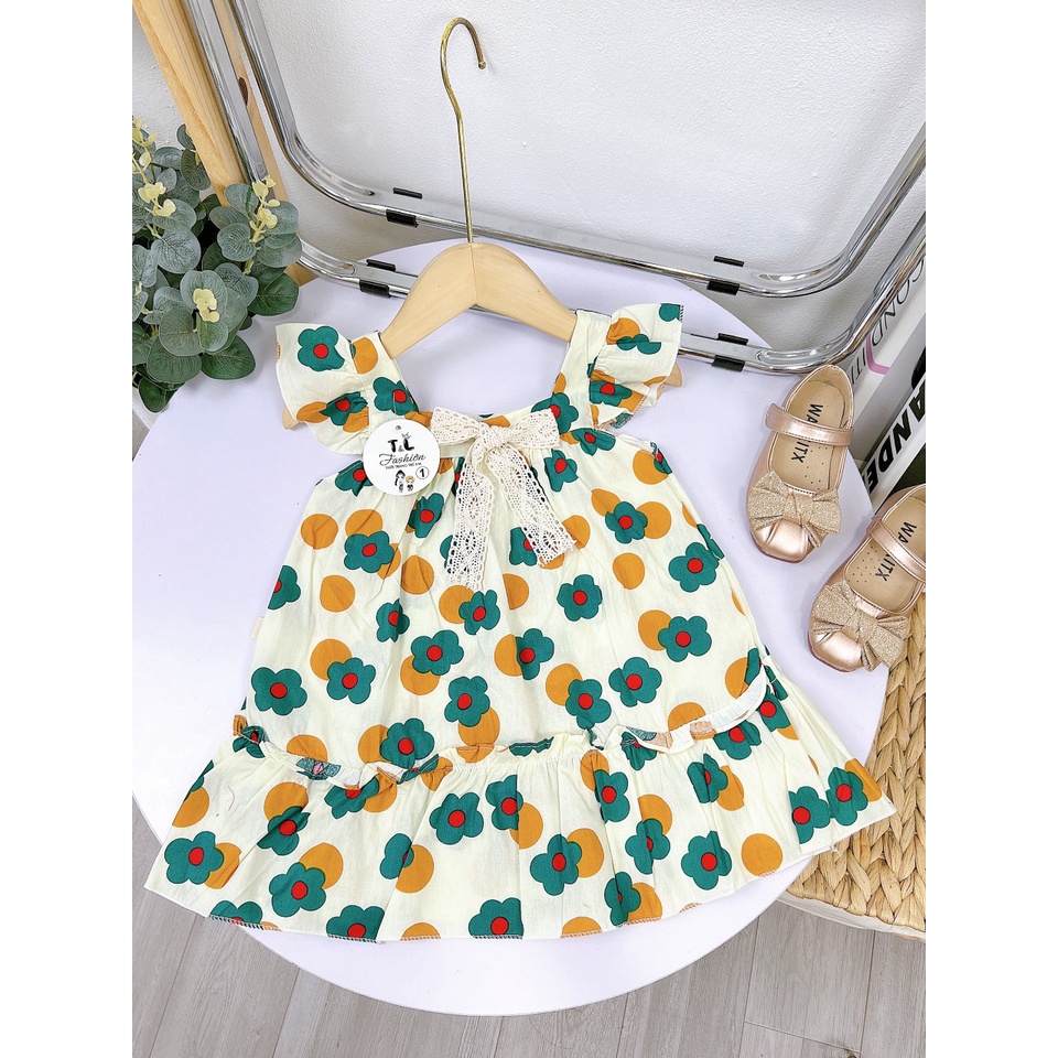 Váy bé gái - Đầm bé gái chất liệu thô lụa siêu mềm mát