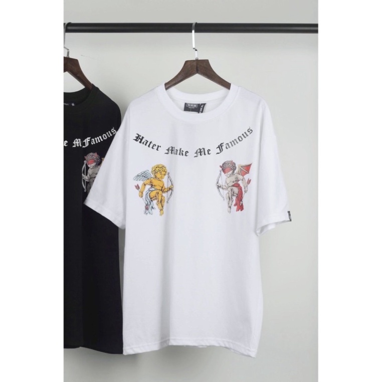 Áo thun Unisex nam nữ Bater 2 Thiên Thần form rộng đẹp tay lỡ kiểu hàn quốc vải cotton HARI in hoạ tiết