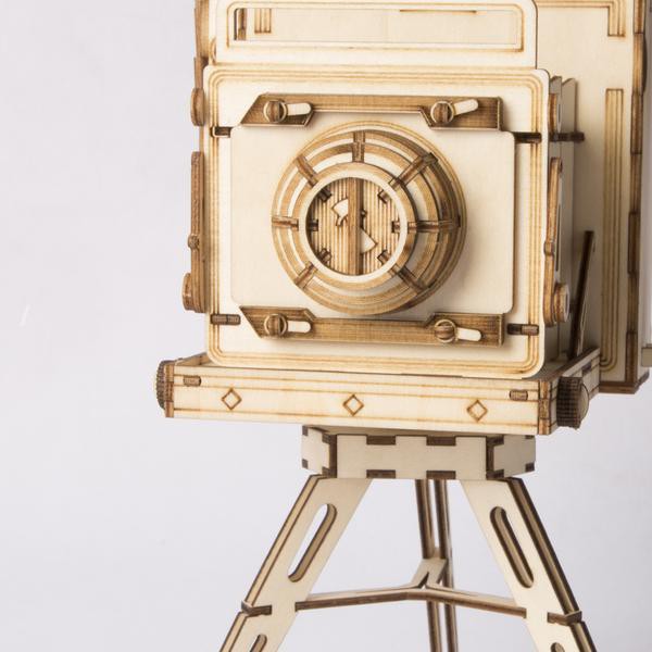 Đồ chơi lắp ráp gỗ 3D Mô hình Máy chụp hình Cổ điển