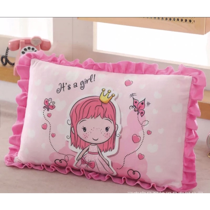 ❣️Gối bông gòn vải nhung cho bé - gối nằm cho bé cực iu - gối nằm cực êm cho bé