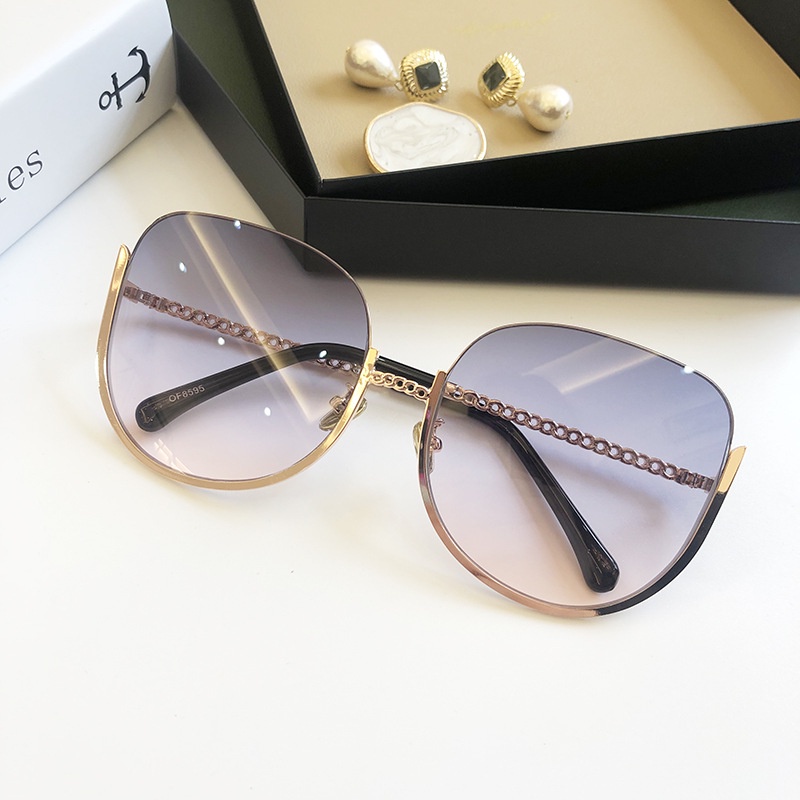 Kính Mát Nửa Gọng Kim Loại Chống Tia UV Thời Trang