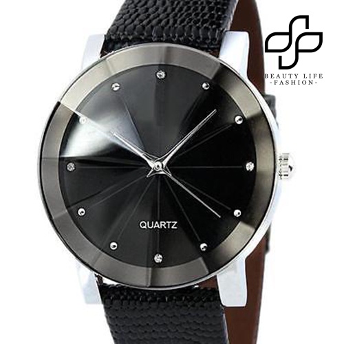 BEA™ Fashion Causal Quartz Faux Leather Round Dial Wrist Watch