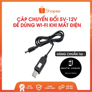Cáp Wifi Chuyển Đổi 5V USB sang 12V (Mất điện vẫn có Mạng & WiFi) Tiện ích - Dễ dàng sử dụng