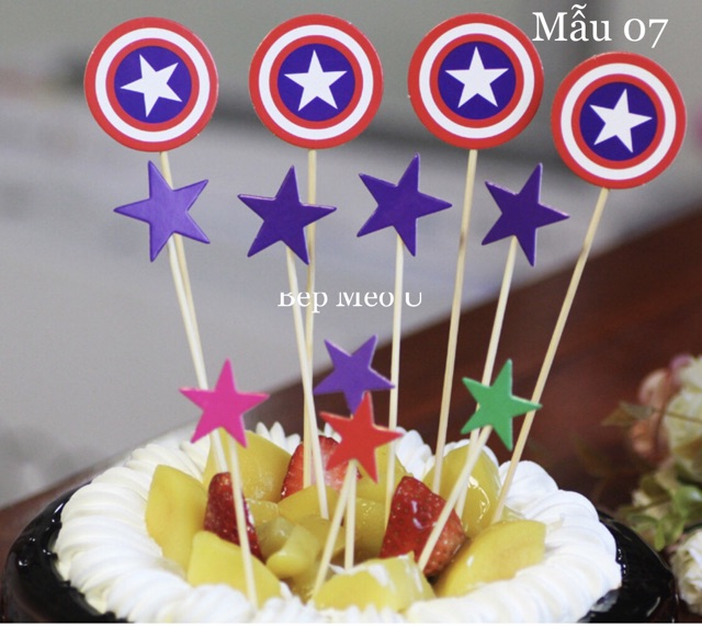 Que cắm trang trí bánh kem nhiều mẫu