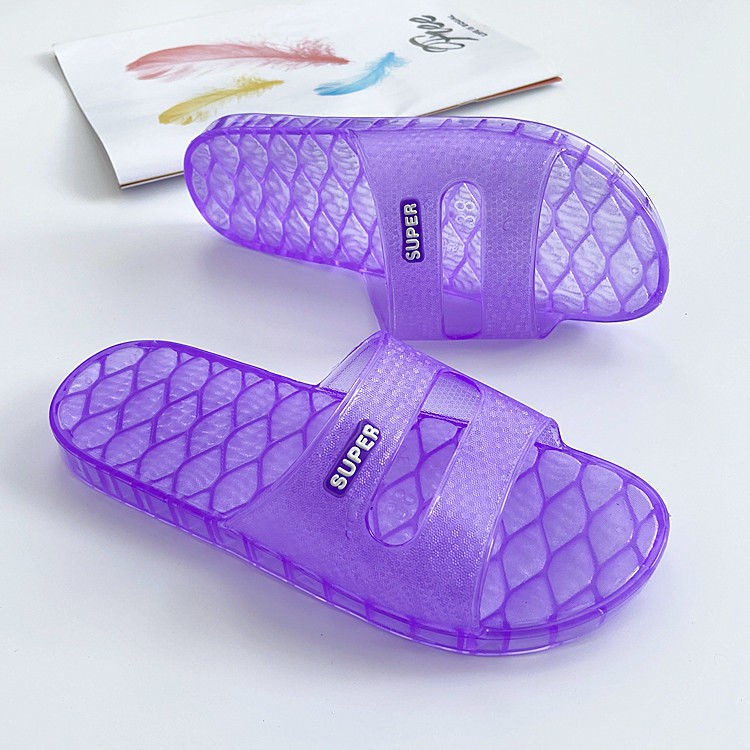 Crystal slippers female outer wear net red fashion lady deodorant Fresh, transparent, non-slip, 2021 summer new jelly shoes