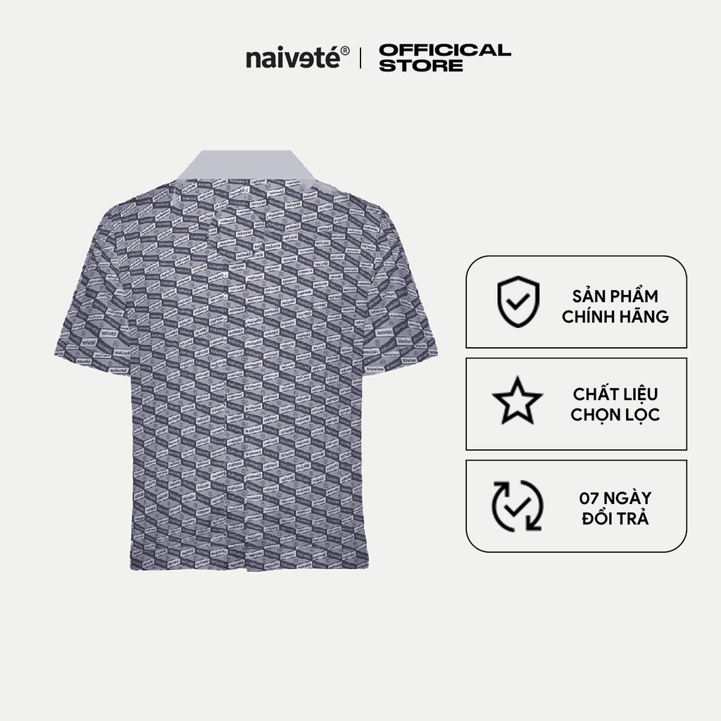 Áo sơ mi Grey Mono NAIVETE Unisex Local brand chính hãng