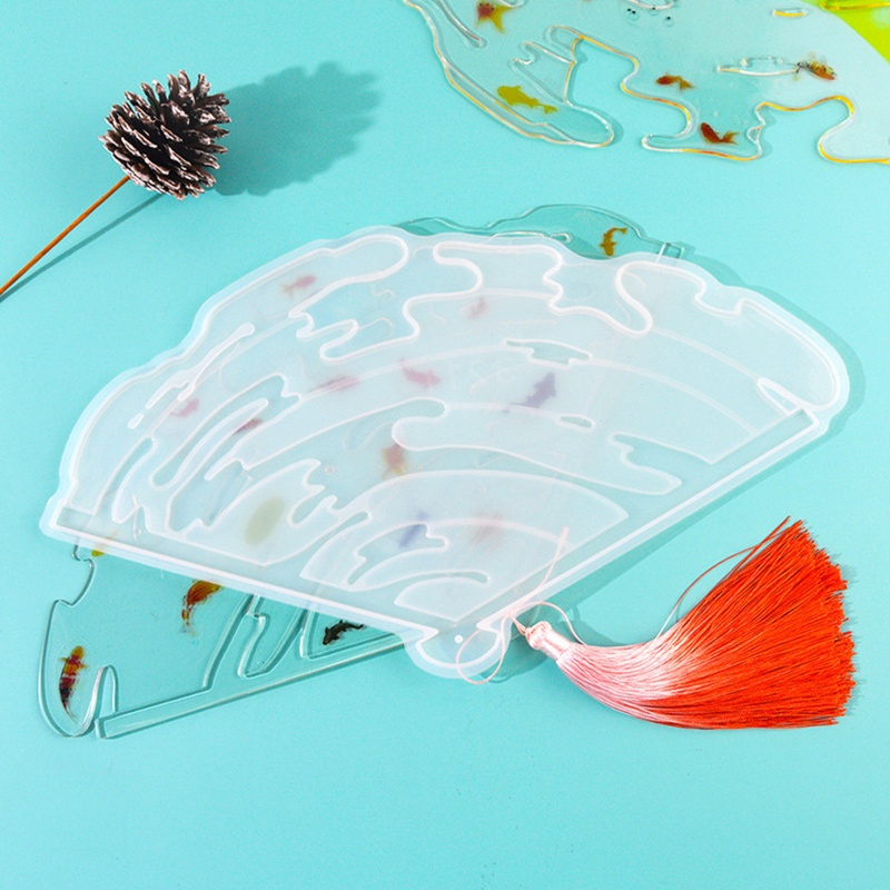 Khuôn Silicone Làm Quạt Cầm Tay Bằng Nhựa Epoxy Resin DIY