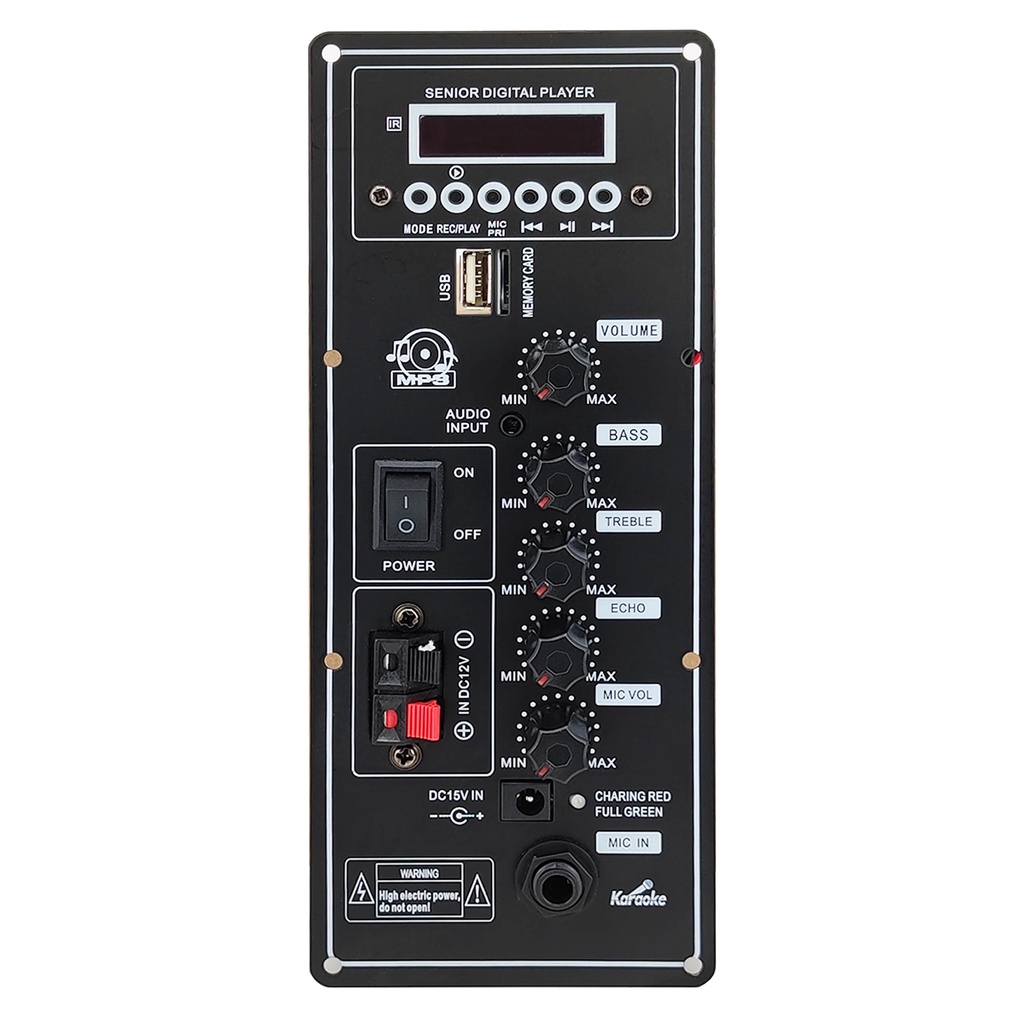 Bảng Mạch Khuếch Đại Âm Thanh 12v 6-12inch 50w Hỗ Trợ bluetooth aux tf