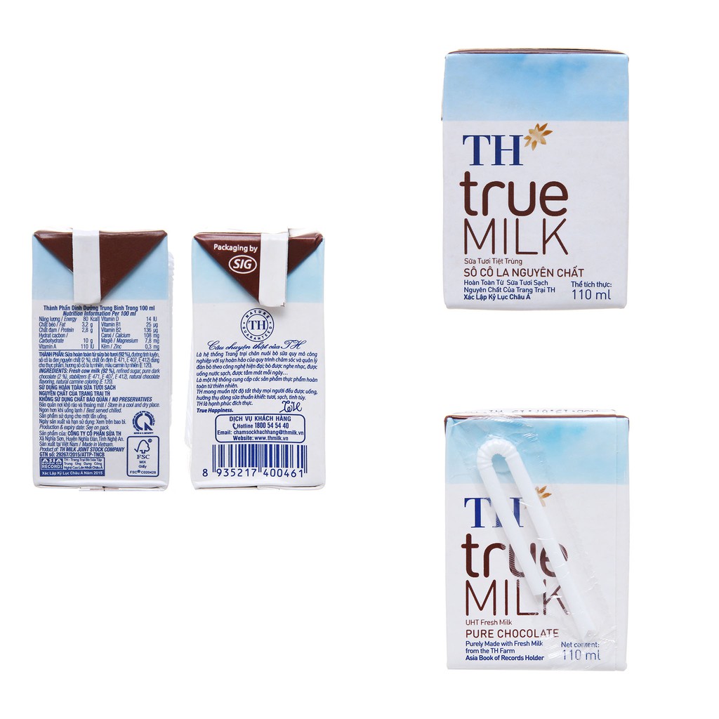 THÙNG SỮA TƯƠI TIỆT TRÙNG TH TRUE MILK 48 x 110ML