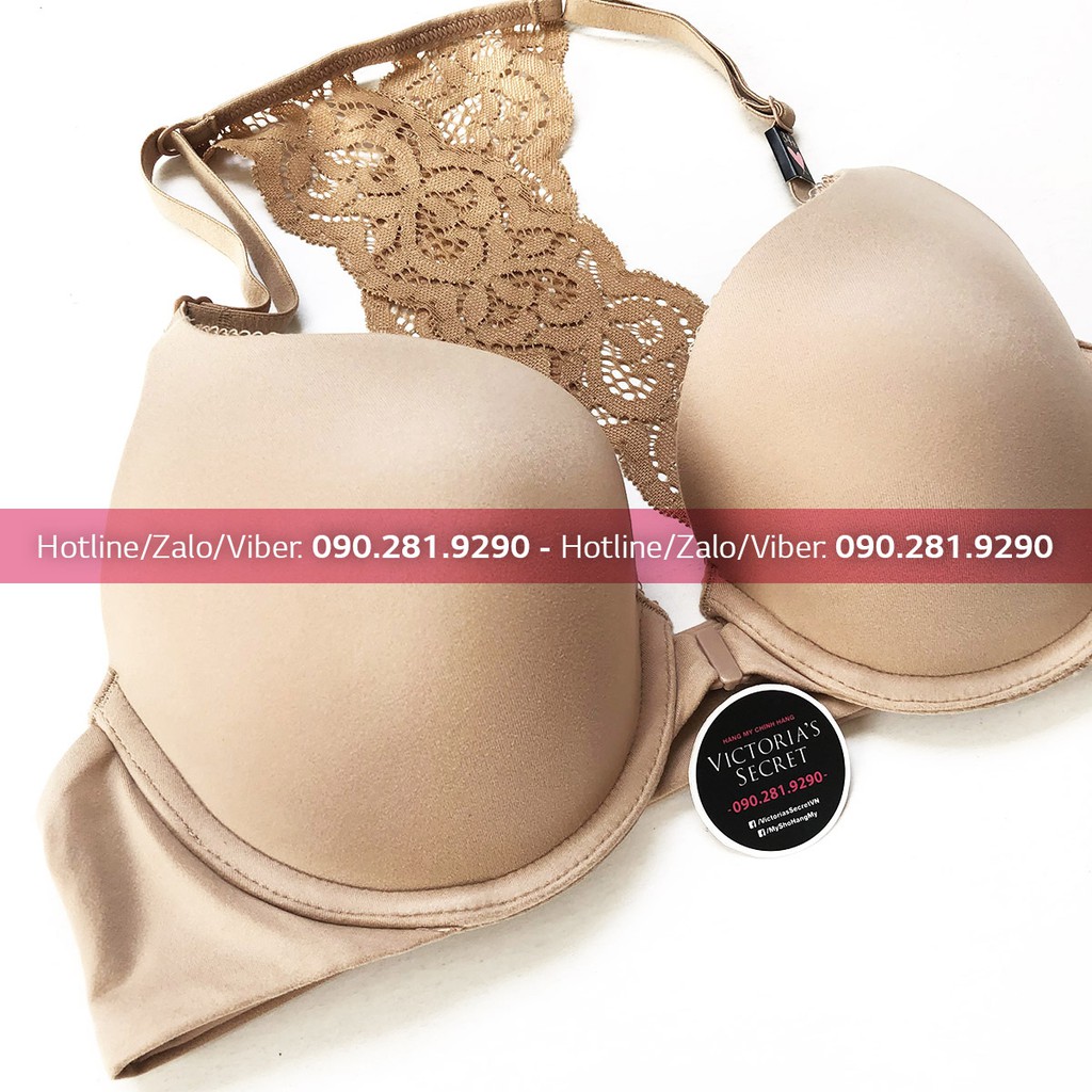 -32B/B70- Áo nâng ngực Body by Victoria màu nude gài trước siêu mền, siêu êm Victoria's Secret USA