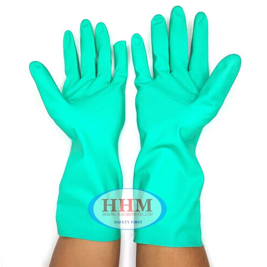 Găng tay chống hóa chất Ansell 37-176 - chống axit, dầu nhớt, cao su nitrile bền bỉ
