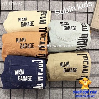 Quần lửng linen in hình cho bé trai (25-40kg)