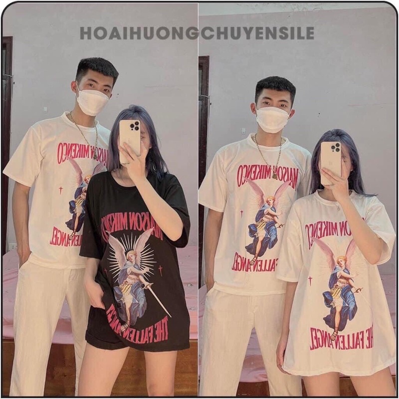 [Rẻ vô địch] áo thun cotton tay lỡ dáng rộng unisex freesize - tiên nữ Mikenco