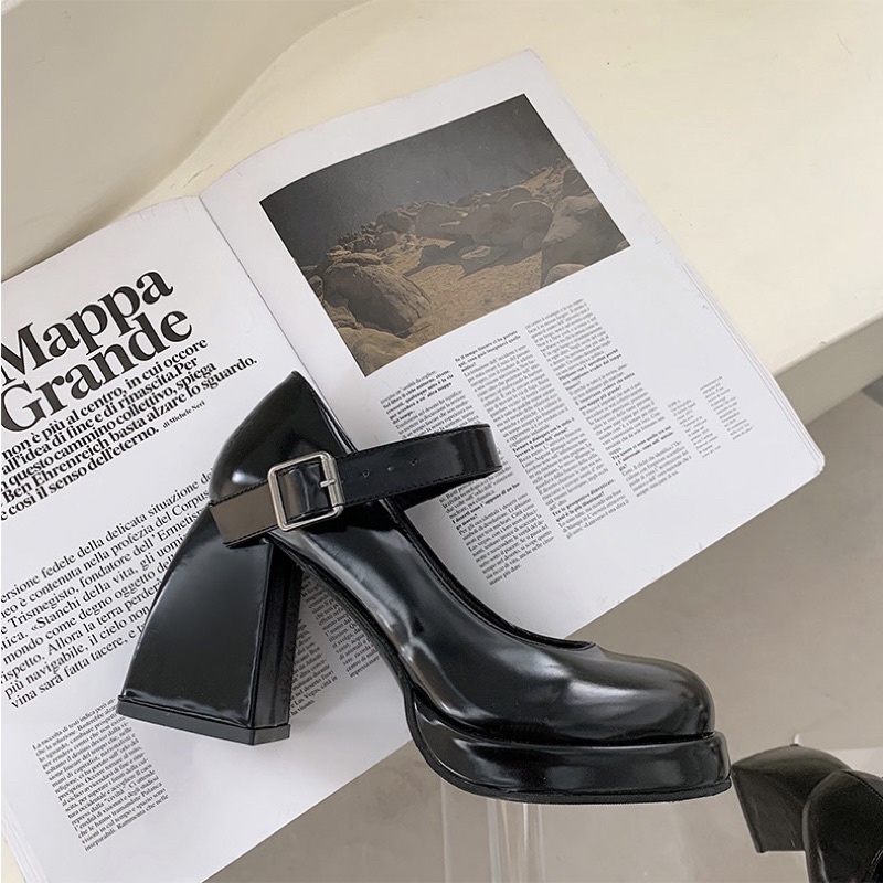 GIÀY A2212 MŨI TRÒN MARY JANE LOLITA ĐẾ CAO 9cmN