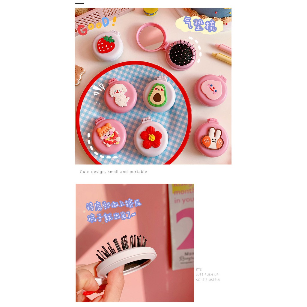 Gương Lược Gấp Cầm Tay Mini Dễ Thương GIAO NGẪU NHIÊN - Dumi Shop