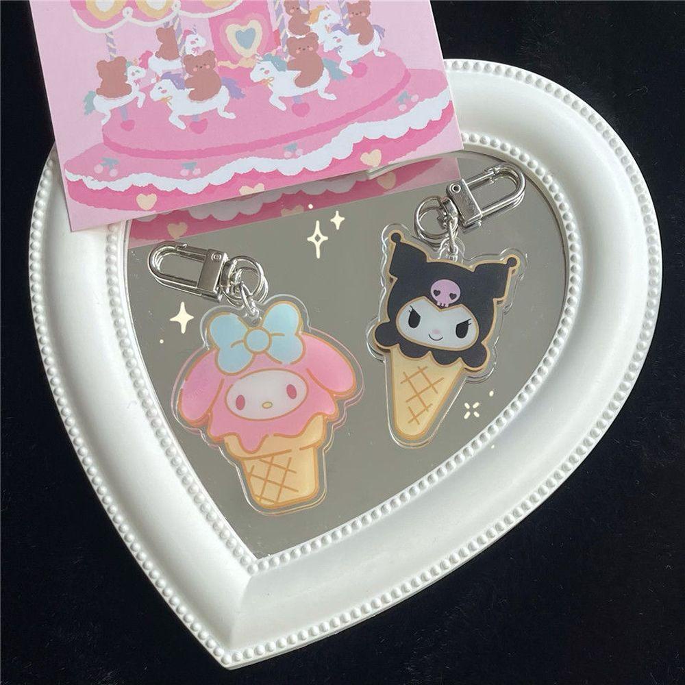 Móc Chìa Khóa Hình Kuromi Melody Bằng Acrylic Phong Cách Hàn Quốc Xinh Xắn Charms