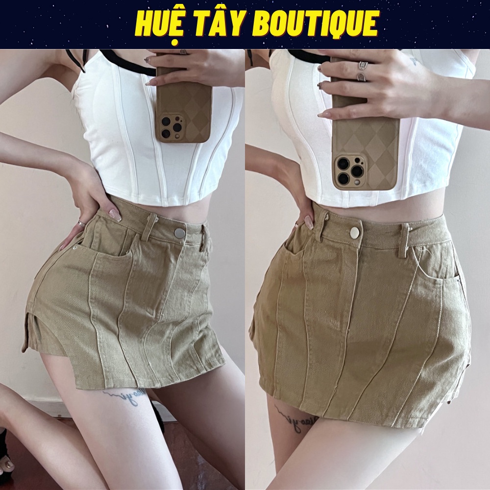 Chân váy nữ, chân váy kaki nữ 3 màu size S M L co dãn nhẹ SKUCV-15A
