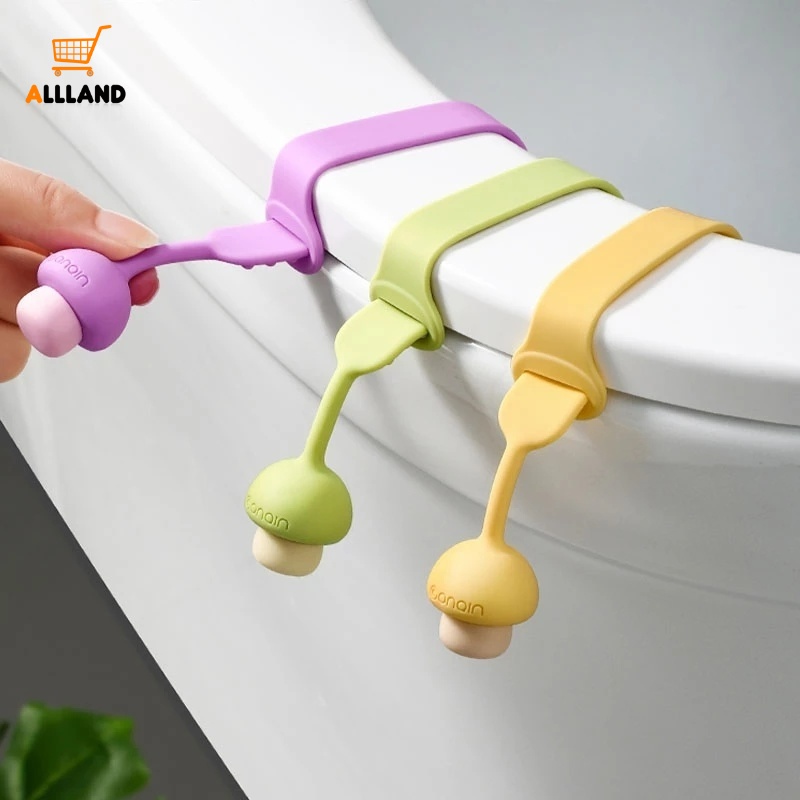 1 Phụ Kiện Nâng Nắp Bồn Cầu Hình Nấm Bằng Silicone Chống Bụi
