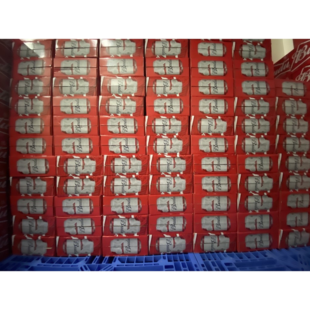 Bia BUDWEISER - King of Beer, Bia Mỹ, Quà tặng sành điệu đa dạng, Nồng độ cồn 5%, Thùng tiêu chuẩn 24 lon x 330ml