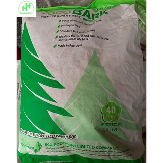 Vỏ Thông Cao Cấp Eco Bark, cỡ 12-18mm, Nhập khẩu BỒ ĐÀO NHA, bao 40 lít