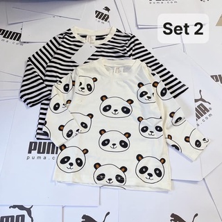 Set 2 áo thu đông dài tay gấu