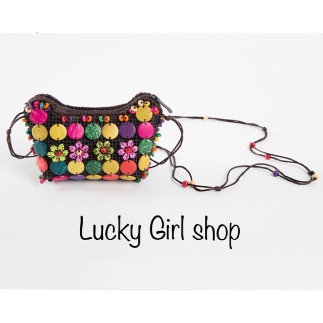 Túi Đeo Nữ Hình Thuyền Làm Thủ Công Từ Sọ Dừa Size 17*10cm - Lucky Girl shop