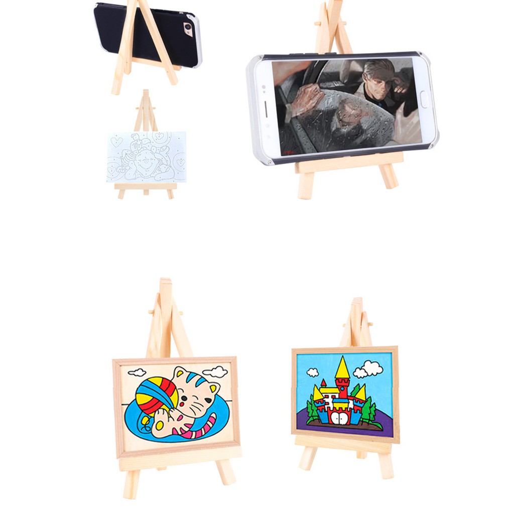 1Pc Wooden Easel Tripod Support Small Table Easel Art Painting Display Phone Holder