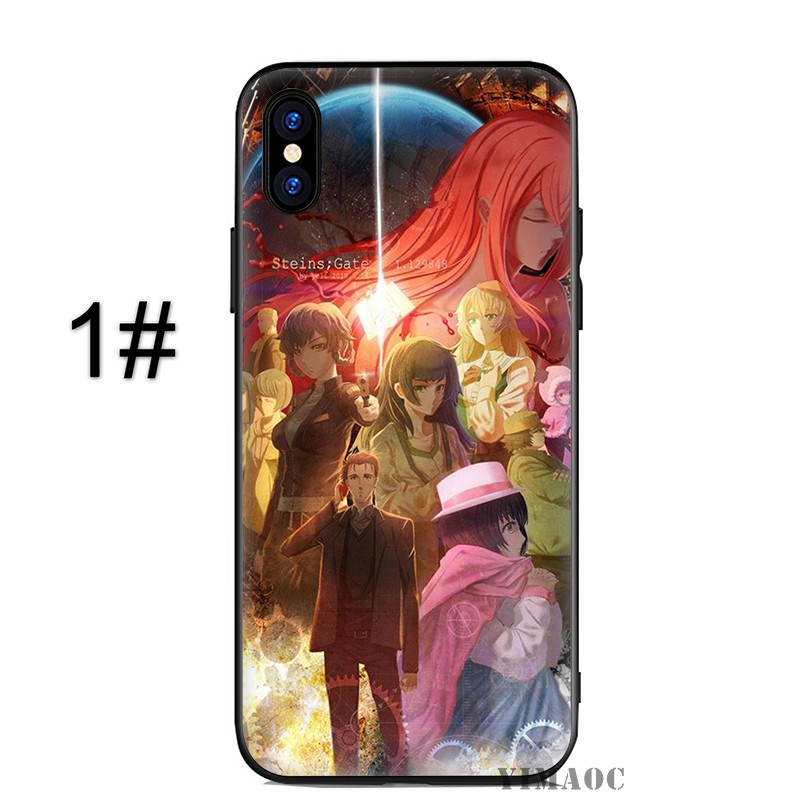 2️⃣0️⃣2️⃣1️⃣ Ốp lưng kính iphone xr x xs max 7 8 6s 6 plus 7+ 8+ in hình steins;gate anime - A122