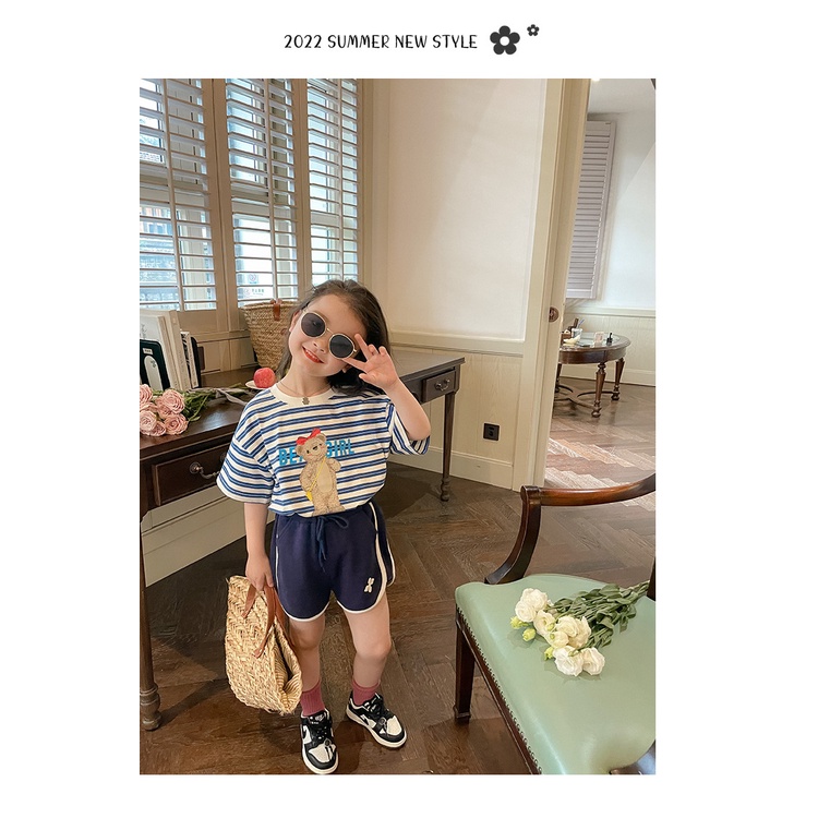 Áo phông bé gái 7 màu mùa hè mới dễ thương B71-21207