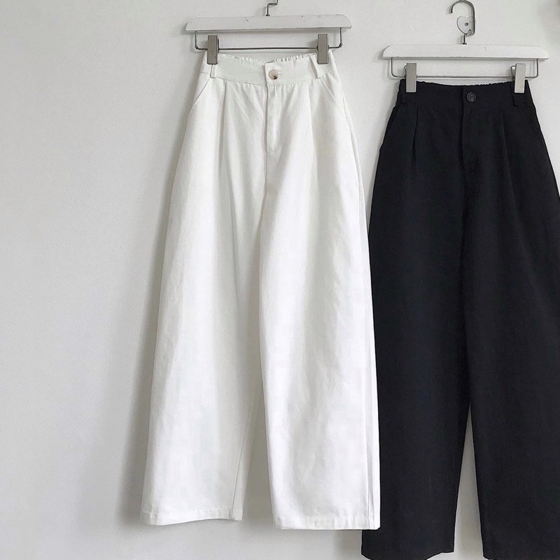 Quần kaki nữ ống rộng dáng suông LOSI ulzzang (ảnh thật)