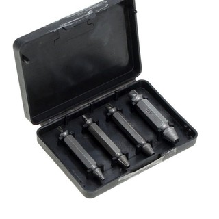 Bộ 4 mũi khoan taro ren ngược, hợp kim thép dùng tháo vít