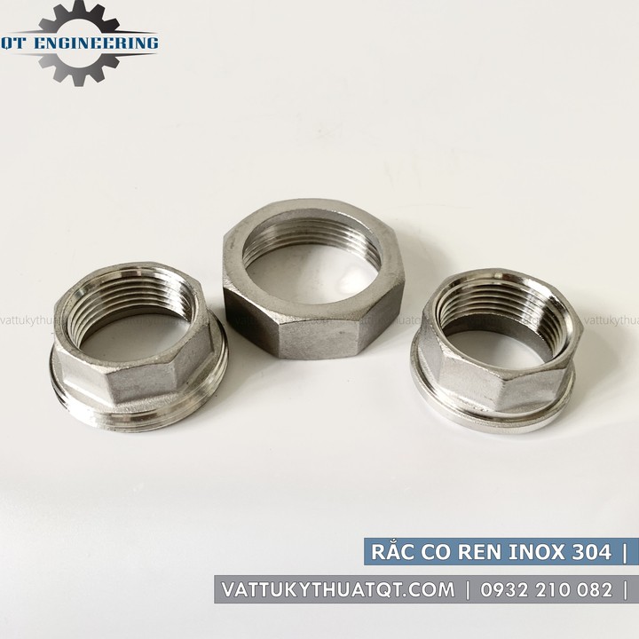 Rắc Co Ren Inox 304 | DN8,DN10,DN15,DN20,DN25