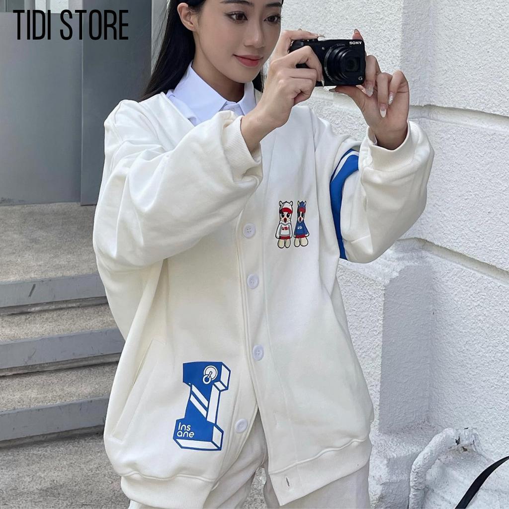 Áo khoác cardigan nỉ bông nam nữ unisex in hình dễ thương thiết kế đẹp CG21