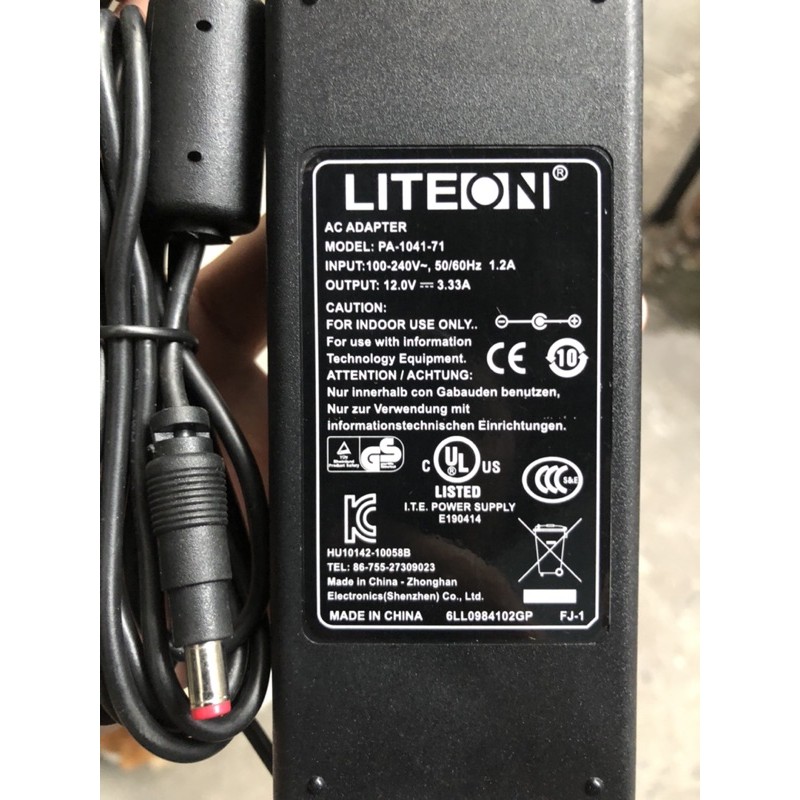 adapter nguồn Liteon 12v 3.33a chân 5.5*2.5mm