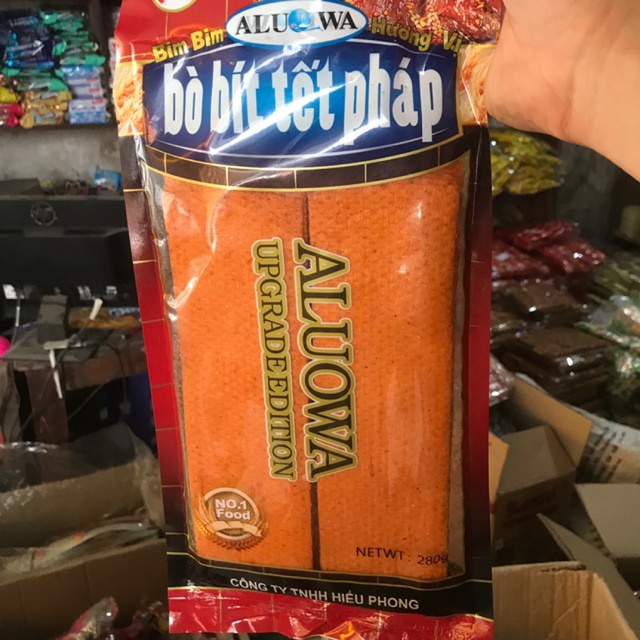 Bim bim bò bít tết pháp gói 280g vị cay mặn giòn tan ăn là nghiện