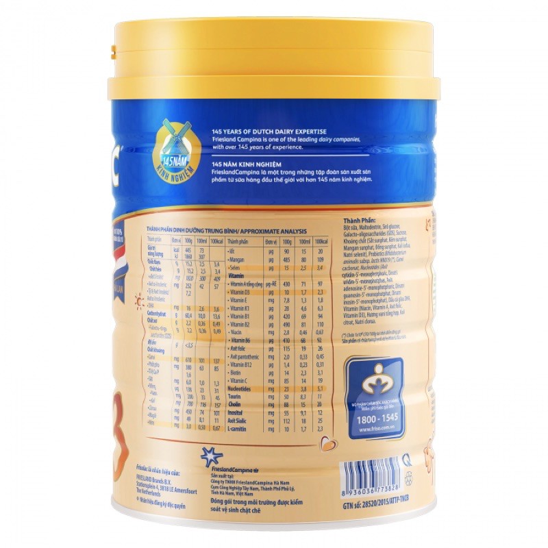 Sữa bột Frisolac Gold Số 3 1,5kg