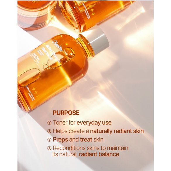 Toner dưỡng sáng da JUMISO ALL DAY VITAMIN GLOW BOOST FACIAL TONER