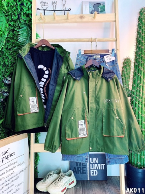 🌵 𝐓𝐡𝐞𝐔𝐥𝐳𝐳𝐚𝐧𝐠 🌵 011 Áo Khoác Kaki Thêu Chữ Cặp,Lẻ Siêu Hot - Bomber Jacket - Hàn Quốc - Unisex - Ulzzang | BigBuy360 - bigbuy360.vn