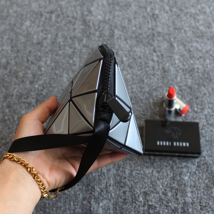 Túi đựng mỹ phẩm mini họa tiết hình thoi xinh xắn