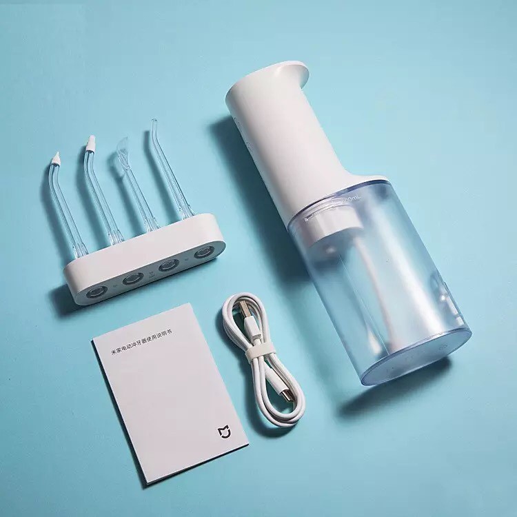 [Hàng mới về] Máy tăm nước Xiaomi Flosser MIJIA Electric MEO701 4 đầu vòi -Tần số cao 1400 lần/phút, 4 chế độ sử dụng