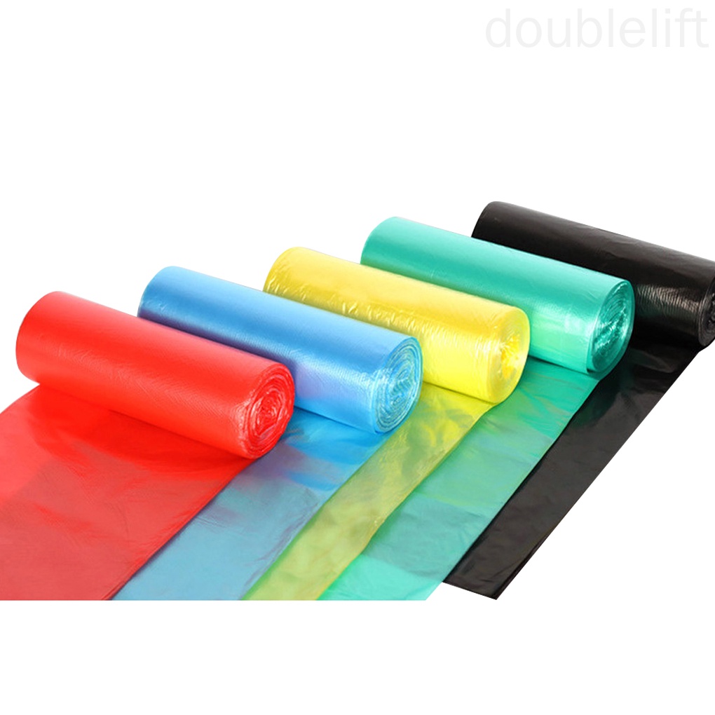 Set 5 Cuộn Túi Đựng Rác Dùng Một Lần Bằng Nhựa Màu Sắc Ngẫu Nhiên Tiện Dụng Cho Nhà Tắm