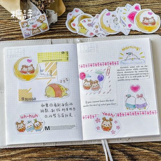 Mua   GIFT   Bộ 4 sticker cute dán màn hình  bàn học  tủ  mũ bảo hiểm  vali