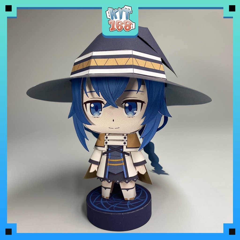Mô hình giấy Anime Chibi Roxy Migurdia -  Mushoku Tensei  + kit hộp trang trí